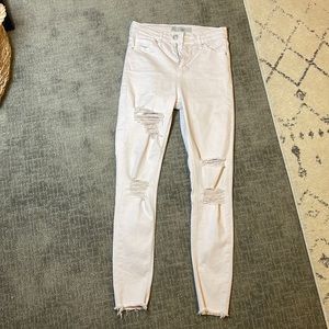 Top shop jeans. Pale pink. Skinny high waisted. Size 26